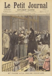 The Wife of President Faure of France Visiting the Fourcade Creche